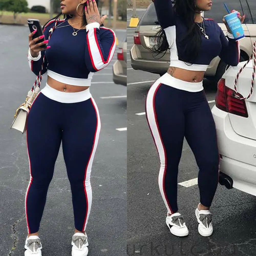 VS&LLWQ 2 Pieces Set Women Sexy Outfits Long Sleeve Crop Tops Pants Workout Gym Sports Fitness Athletic Tracksuit 2020 New Hot
VS&LLWQ 2 Pieces Set Women Sexy Outfits Long Sleeve Crop Tops Pants Workout Gym Sports Fitness Athletic Tracksuit 2020 New Hot