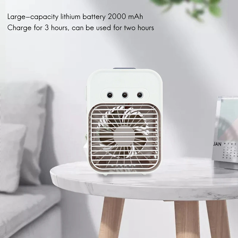Portable Air Conditioner, Personal Air Cooler3 Wind Speed Desktop Air Conditioner Fan for Home, Office, Room
Portable Air Conditioner, Personal Air Cooler3 Wind Speed Desktop Air Conditioner Fan for Home, Office, Room