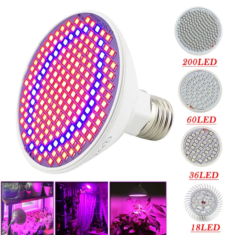 60/200 LED Plant Grow Light Bulbs E27 Lamp For Flower Greenhouse Vegetable Growing Hydroponics Room Indoor Plants Growth
60/200 LED Plant Grow Light Bulbs E27 Lamp For Flower Greenhouse Vegetable Growing Hydroponics Room Indoor Plants Growth