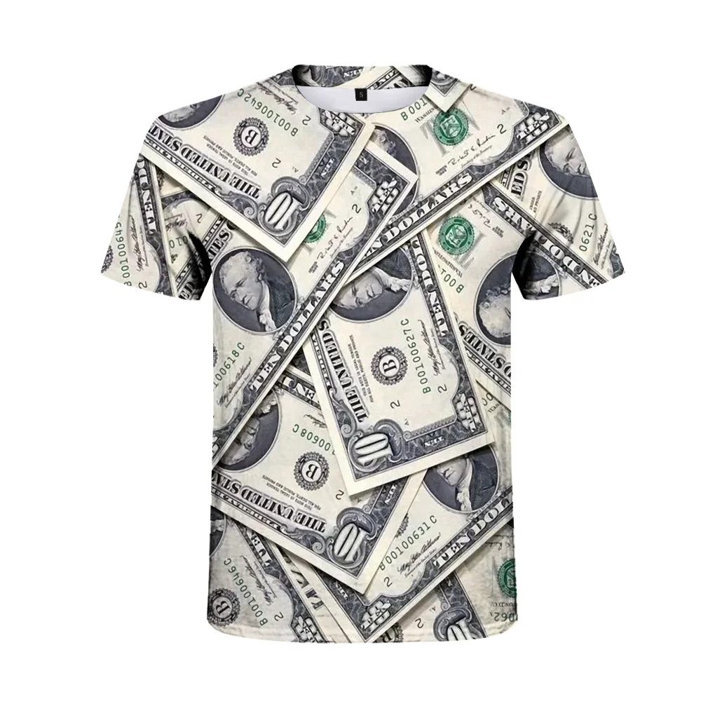New Arrival Dollar Money Creative T-shirt Men Summer Fashion Short Sleeve Hip Hop Cool T Shirts Homme Personality Casual Tee Top
New Arrival Dollar Money Creative T-shirt Men Summer Fashion Short Sleeve Hip Hop Cool T Shirts Homme Personality Casual Tee Top