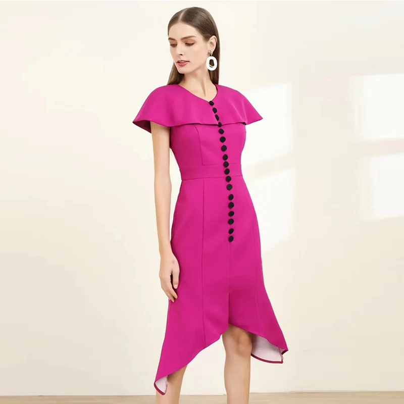 2020 Big Brand Elegant Party Evening Dress Ladies V Neck Short-sleeve Women Dresses Summer High-quality Asymmetrical Dress
2020 Big Brand Elegant Party Evening Dress Ladies V Neck Short-sleeve Women Dresses Summer High-quality Asymmetrical Dress