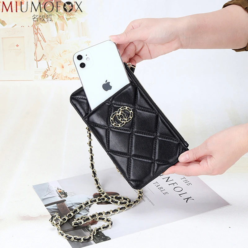 Luxury Brand Lady Phone Bag Designer Plaid Golden Chain Card Long Wallet Genuine Leather Mini Women Crossbody Bags for iPhone
Luxury Brand Lady Phone Bag Designer Plaid Golden Chain Card Long Wallet Genuine Leather Mini Women Crossbody Bags for iPhone