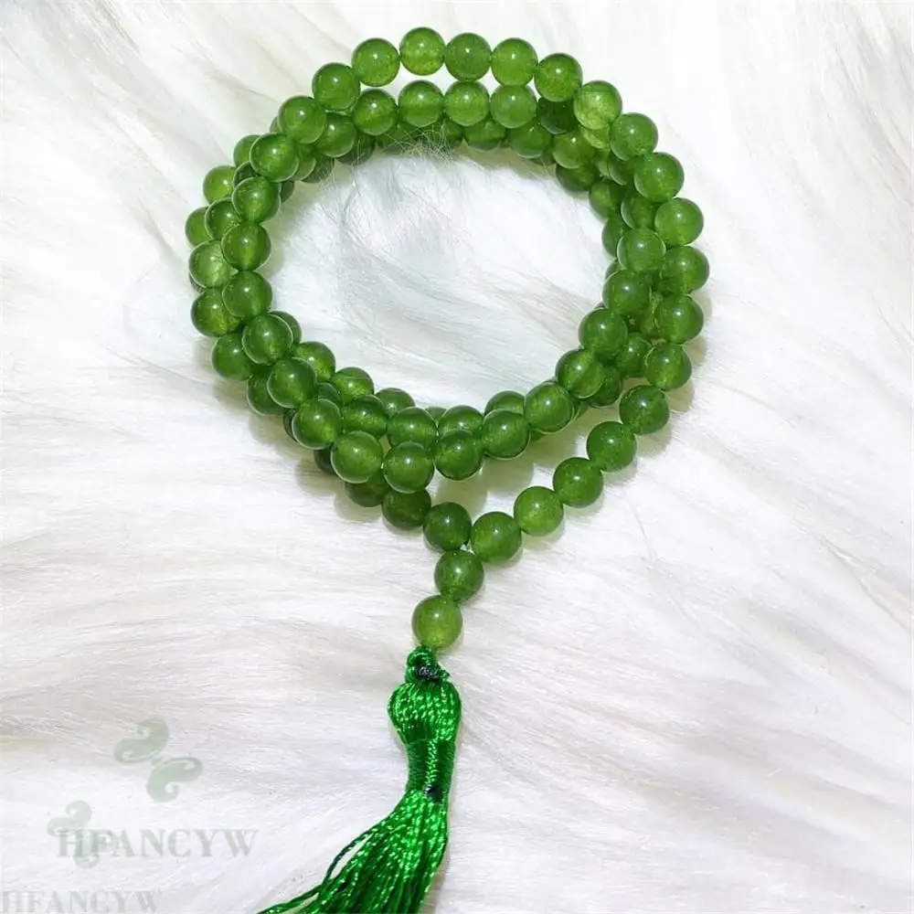 6mm dark green gemstone tassel 108 beads Mala necklace Healing Chic Handmade Spirituality Bless
6mm dark green gemstone tassel 108 beads Mala necklace Healing Chic Handmade Spirituality Bless