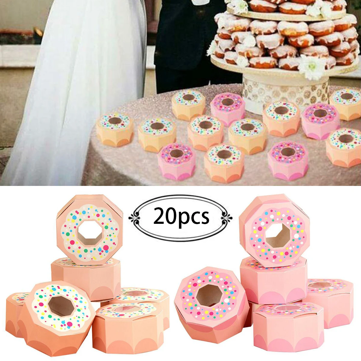 20pcs Candy Box Hexagon Gift Box Donut Bag Sweet Chocolate Packaging Case For Wedding Theme Party Favor Gifts
20pcs Candy Box Hexagon Gift Box Donut Bag Sweet Chocolate Packaging Case For Wedding Theme Party Favor Gifts