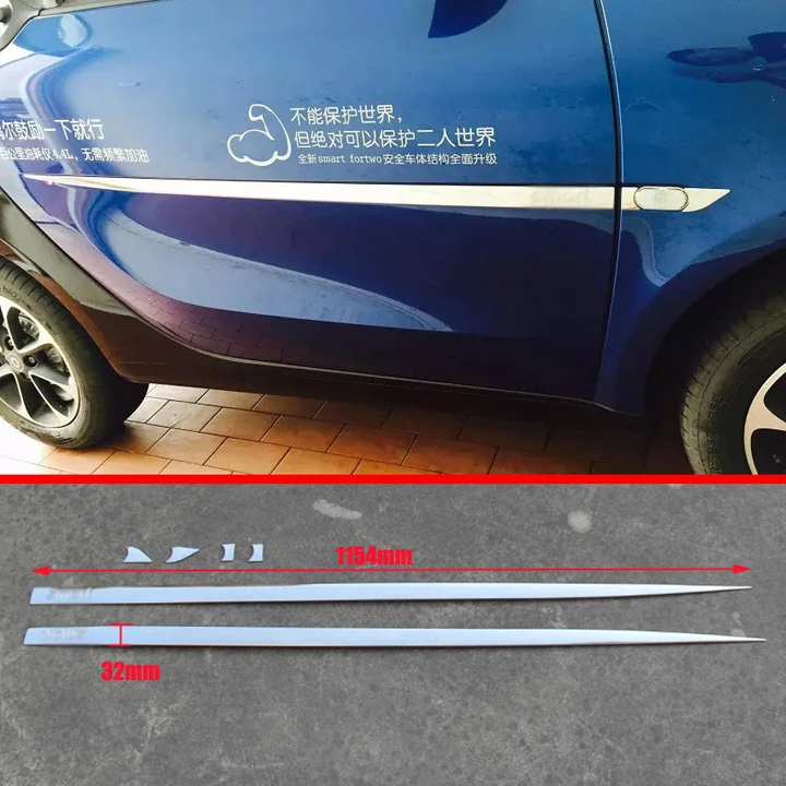 For Benz Smart Fortwo 2014 2015 2016 2017 Stainless Steel Car Decoration Side Door Line Garnish Body Molding Moulding Trim
For Benz Smart Fortwo 2014 2015 2016 2017 Stainless Steel Car Decoration Side Door Line Garnish Body Molding Moulding Trim