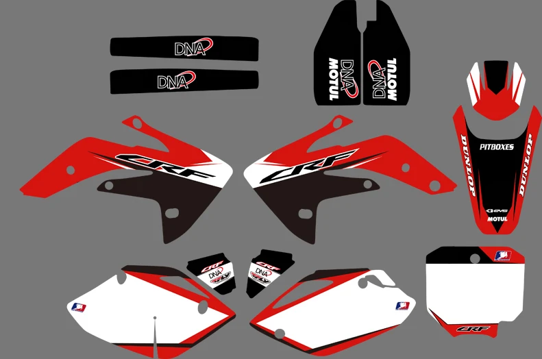 Новый набор графических наклеек GEICO Team для Honda CRF150R с жидкостным охлаждением CRF 150 R