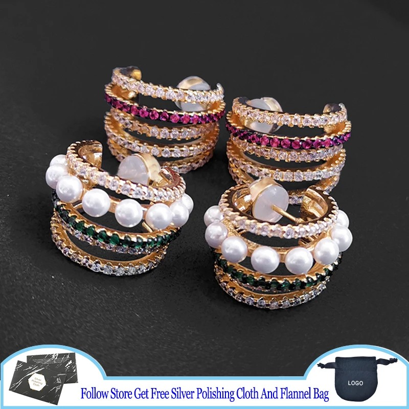 S925 Sterling Silver Earrings TOI ET MOI White Green Pink Hoop Earrings With Pearls Woman Glamour Trendy Luxury Boutique Jewelry
S925 Sterling Silver Earrings TOI ET MOI White Green Pink Hoop Earrings With Pearls Woman Glamour Trendy Luxury Boutique Jewelry