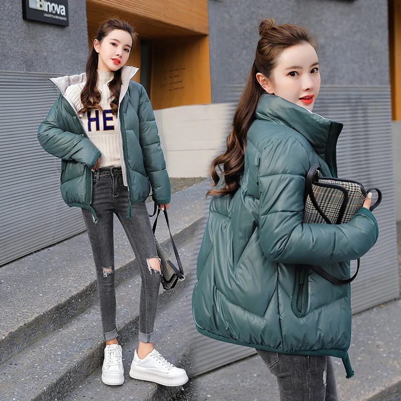 Winter Stand Collar Solid Women Cotton Padded Jacket Thick Warm Short Puffer Jacket Quilted Zipper Down Cotton Parkas
Winter Stand Collar Solid Women Cotton Padded Jacket Thick Warm Short Puffer Jacket Quilted Zipper Down Cotton Parkas