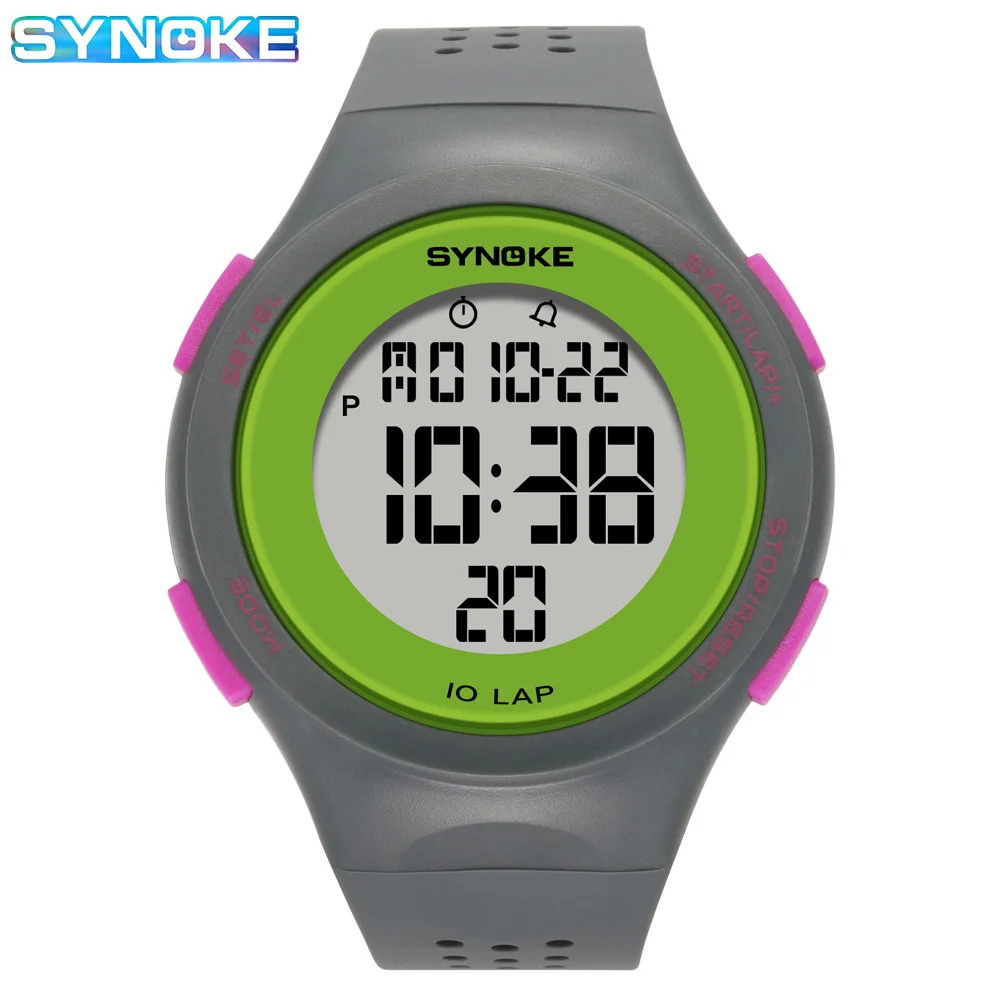 New Upgrade Digital Watches Mens SYNOKE Brand 50M Waterproof Alarm Clock Swimming Tough Structure Electronic Display Watch Man | Наручные