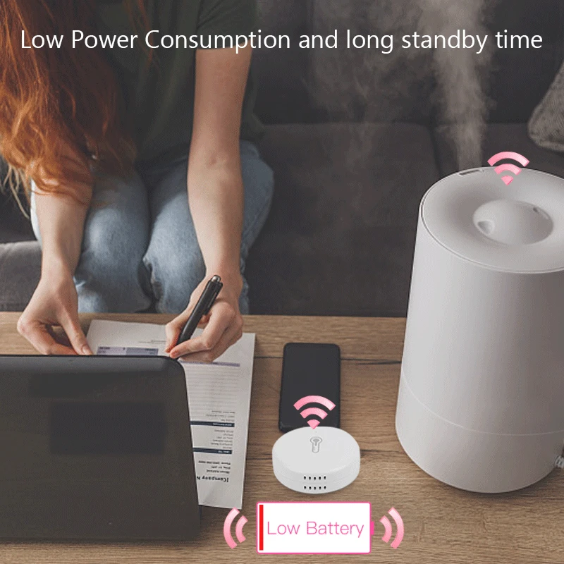 Умный датчик температуры и влажности AUBESS Tuya Smart ZigBee 3 0 с питанием от батареи