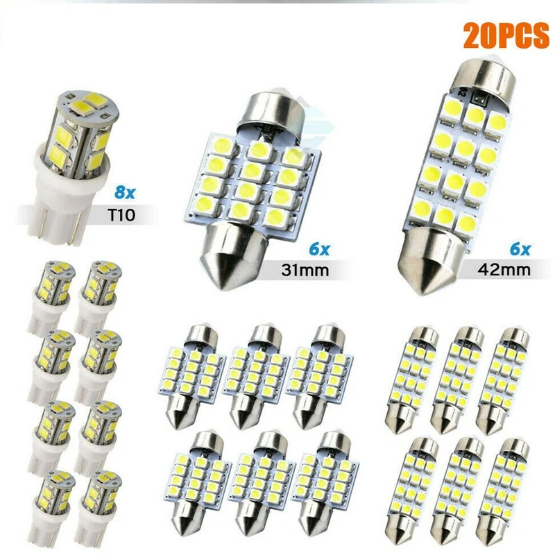 20X Combo LED Car Interior Light Dome Map Lamp Door License Plate Lights Bulbs White
20X Combo LED Car Interior Light Dome Map Lamp Door License Plate Lights Bulbs White