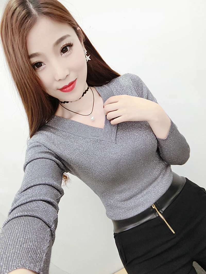 Women's spring new women's bottom pullover sweater women's long-sleeved sweater sweater Slim bright silk bottoming shirt autumn
Women's spring new women's bottom pullover sweater women's long-sleeved sweater sweater Slim bright silk bottoming shirt autumn