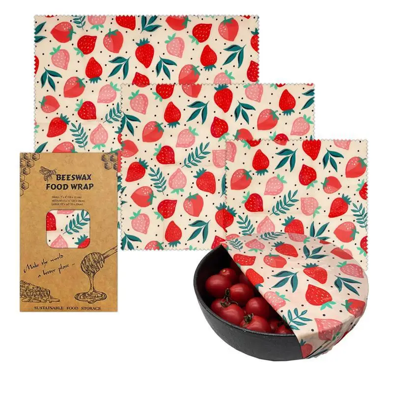 3PCS Beeswax Food Wrap Reusable Food Grade Food Storage Cover Eco Friendly Organic Natural Bees Wax Wrapping Paper for Kitchen
3PCS Beeswax Food Wrap Reusable Food Grade Food Storage Cover Eco Friendly Organic Natural Bees Wax Wrapping Paper for Kitchen