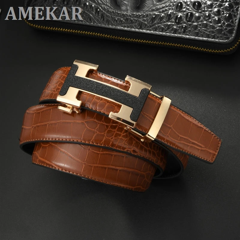 2021 new belt men's leather belt alloy automatic buckle casual pants with young middle-aged personality men's belt
2021 new belt men's leather belt alloy automatic buckle casual pants with young middle-aged personality men's belt
