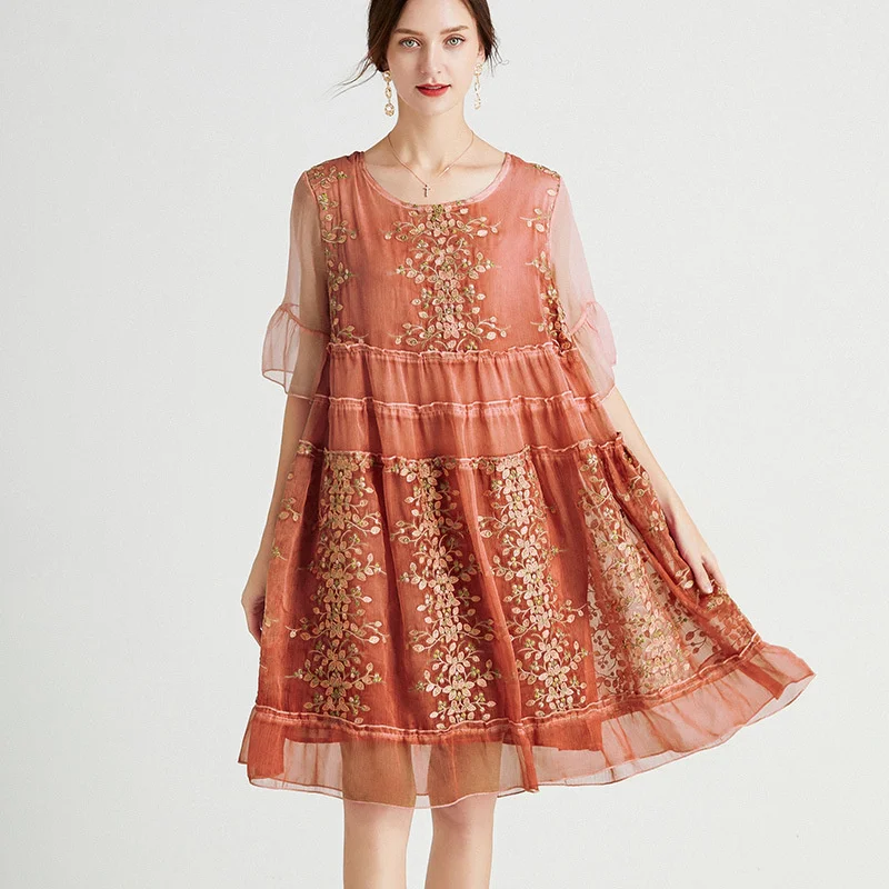 4XL Plus Size Women Dress 2021 Summer Elegant Sundress Floral Embroidery A-line Vintage Dress Female Clothing Party Dress Green
4XL Plus Size Women Dress 2021 Summer Elegant Sundress Floral Embroidery A-line Vintage Dress Female Clothing Party Dress Green