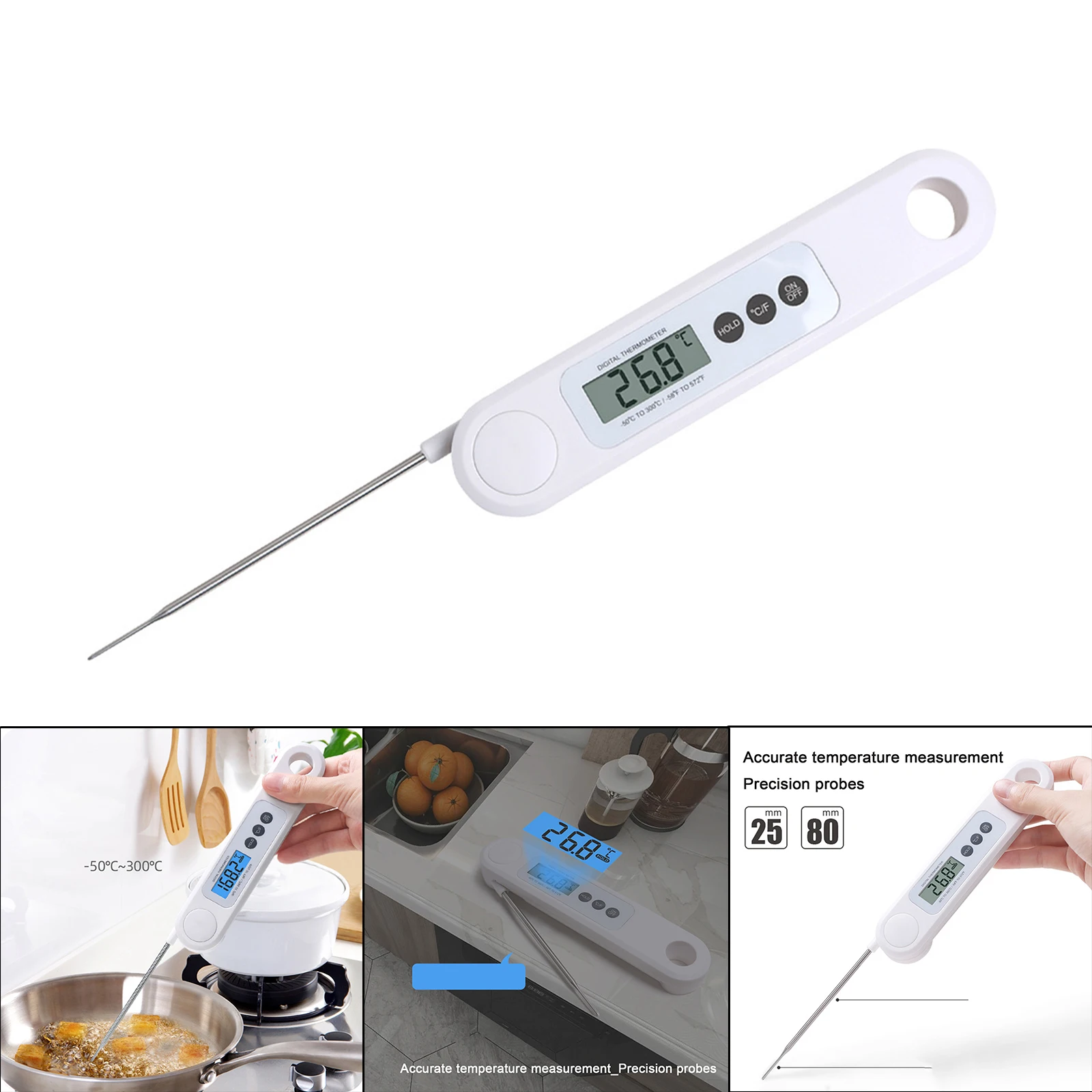 Портативный термометр для мяса, кухонный цифровой датчик для приготовления пищи, электронный инструмент для барбекю, фри, измеритель темпе...
Портативный термометр для мяса, кухонный цифровой датчик для приготовления пищи, электронный инструмент для барбекю, фри, измеритель темпе...