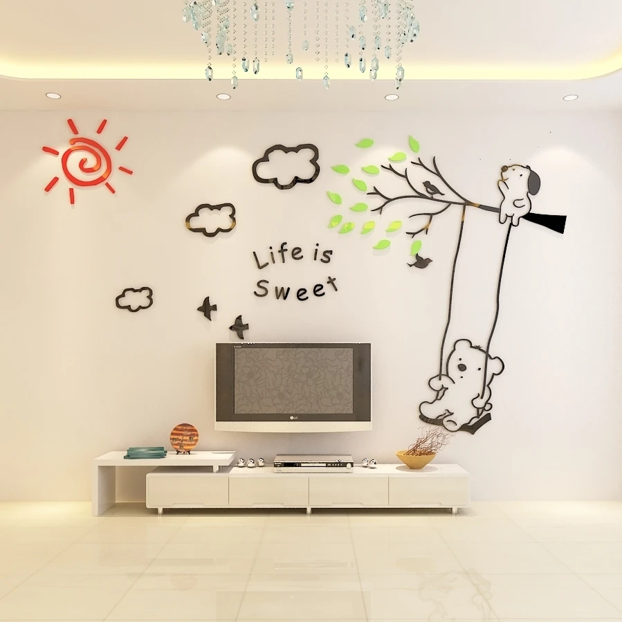 3d Acrylic Sticker For Kids Room Cute Cartoon Wall Sticker Girls Boys Room Wallpaper Bear Wall Stieckers Home Decoration Decals 
3d Acrylic Sticker For Kids Room Cute Cartoon Wall Sticker Girls Boys Room Wallpaper Bear Wall Stieckers Home Decoration Decals