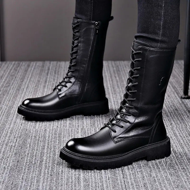 2021winter New First Layer Cowhide High Leather Boots Riding Boots Men's Casual Long Rider Pull Style Motorcycle Boots Fashion
2021winter New First Layer Cowhide High Leather Boots Riding Boots Men's Casual Long Rider Pull Style Motorcycle Boots Fashion