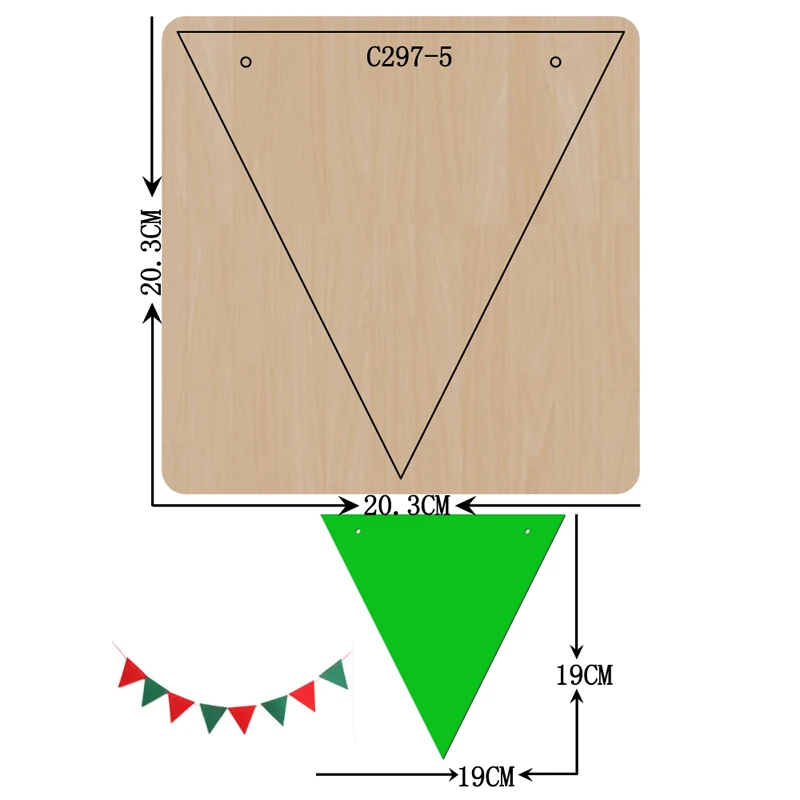 

New Christmas decorations Wooden die Scrapbooking C-297-5 Cutting Dies Compatible with most die cutting machines