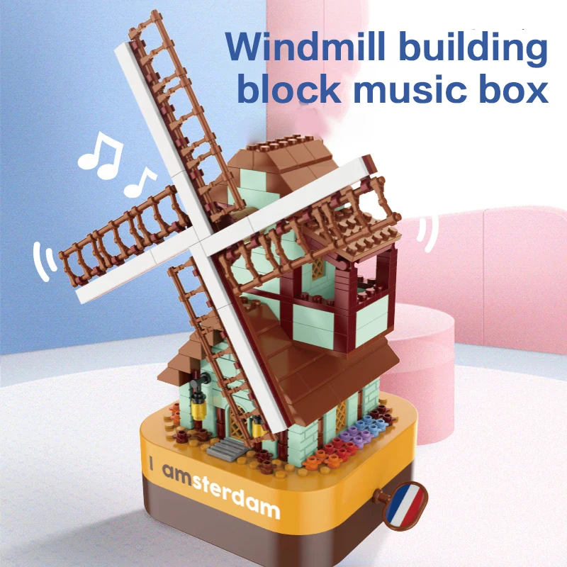 Building Blocks Music Box Creative DIY Toy Christmas Present Birthday Children's Day Gift for Kids European Windmill Big Ben
Building Blocks Music Box Creative DIY Toy Christmas Present Birthday Children's Day Gift for Kids European Windmill Big Ben