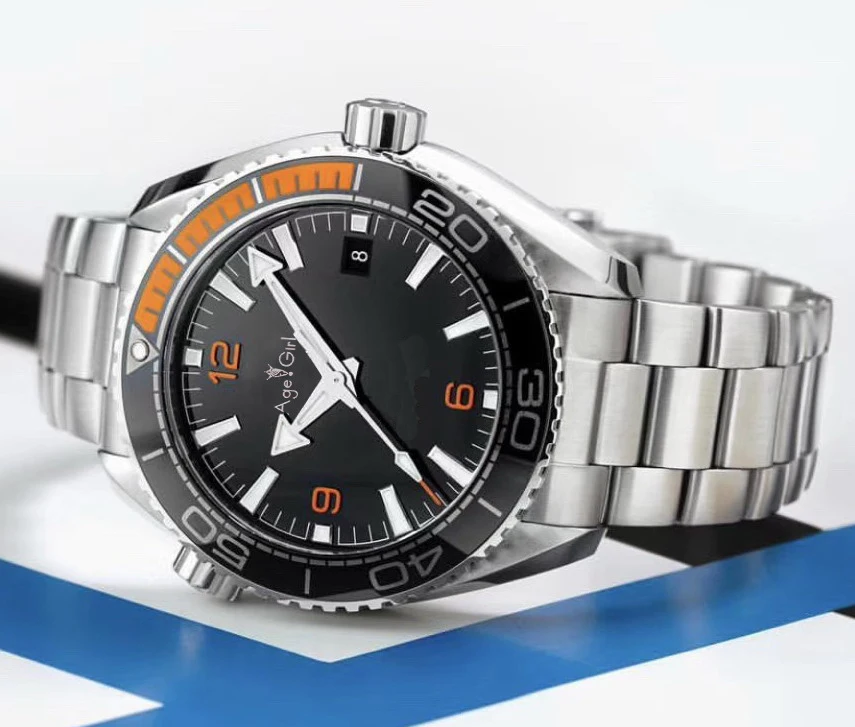 Luxury New Men Automatic Mechanical Orange Black Ceramic Bezel Grey Blue Stainless Steel James Bond 007 Sapphire Watch
Luxury New Men Automatic Mechanical Orange Black Ceramic Bezel Grey Blue Stainless Steel James Bond 007 Sapphire Watch