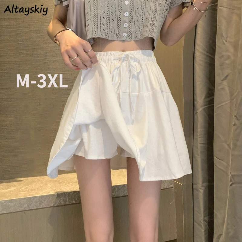 Shorts Skirts Women Solid Loose Summer Preppy Leisure Basic Simple All-match Korean Style Ladies Plus Size M-3XL Mini Trendy Ins
Shorts Skirts Women Solid Loose Summer Preppy Leisure Basic Simple All-match Korean Style Ladies Plus Size M-3XL Mini Trendy Ins