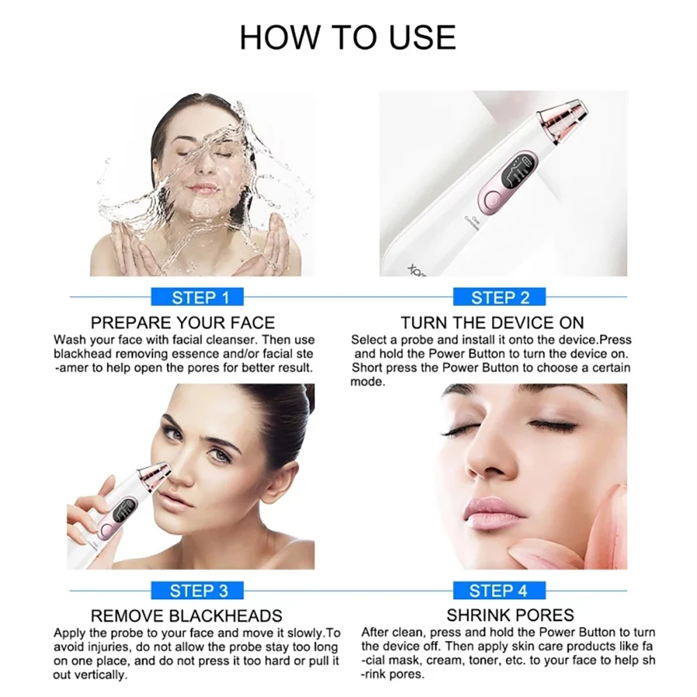 Facial Cleansing Lackhead Remover Face Deep Nose Cleaner Vacuum Pore Clean Face Care Anti Acne Pore Cleaner Facial Massagers
Facial Cleansing Lackhead Remover Face Deep Nose Cleaner Vacuum Pore Clean Face Care Anti Acne Pore Cleaner Facial Massagers