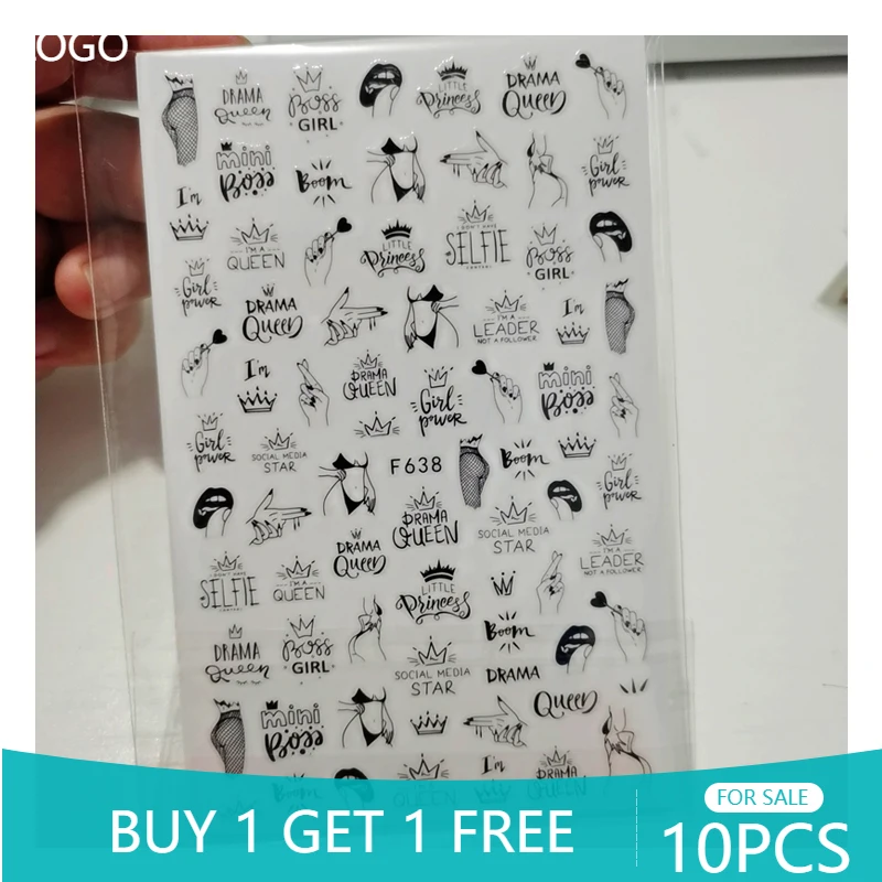 10PCS Comic Girl Rose Flower Valentine's Day Red Heart Letter Nail Sticker Butterfly Leaf Crown Kiss Geometry Nail Art Applique
10PCS Comic Girl Rose Flower Valentine's Day Red Heart Letter Nail Sticker Butterfly Leaf Crown Kiss Geometry Nail Art Applique
