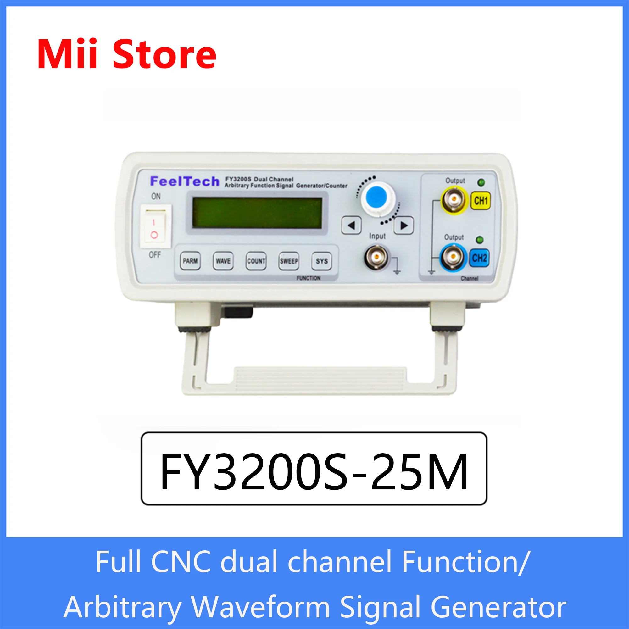 FY3200S-25MHz DDS генератор сигналов, цифровой двухканальный функциональный генератор DDS, генератор частоты, измеритель частоты
FY3200S-25MHz DDS генератор сигналов, цифровой двухканальный функциональный генератор DDS, генератор частоты, измеритель частоты