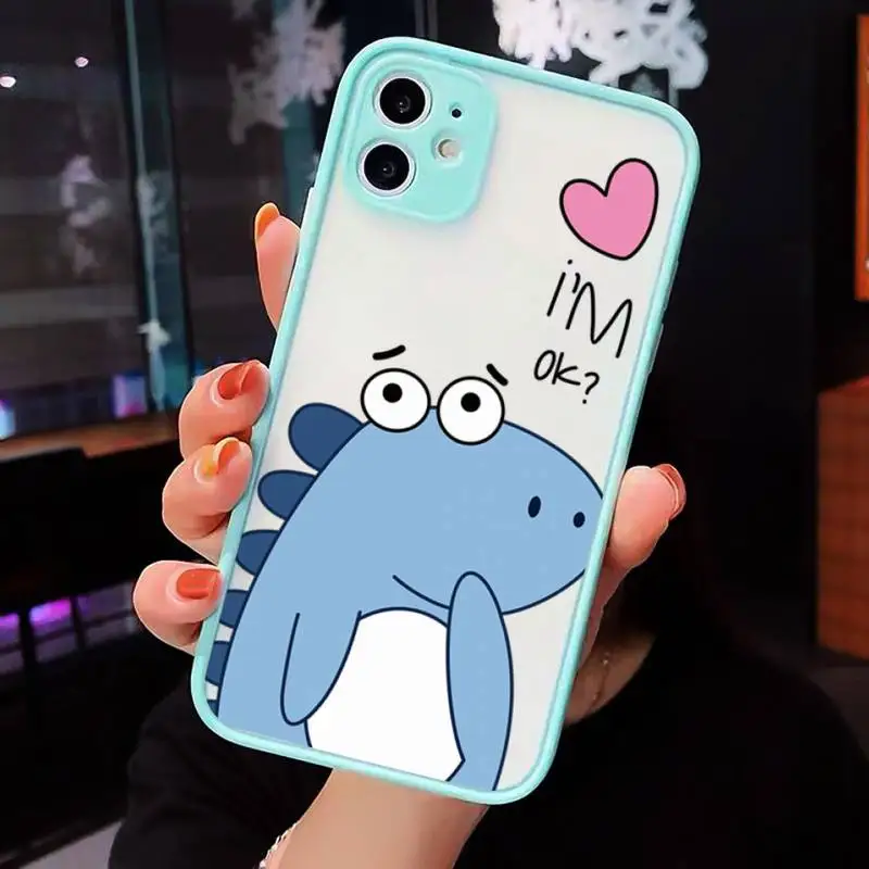 Creative cute dinosaur Phone Case Clear Funda matte transparent For blue iPhone 7 8 x xs xr 11 12 pro plus max mini
Creative cute dinosaur Phone Case Clear Funda matte transparent For blue iPhone 7 8 x xs xr 11 12 pro plus max mini