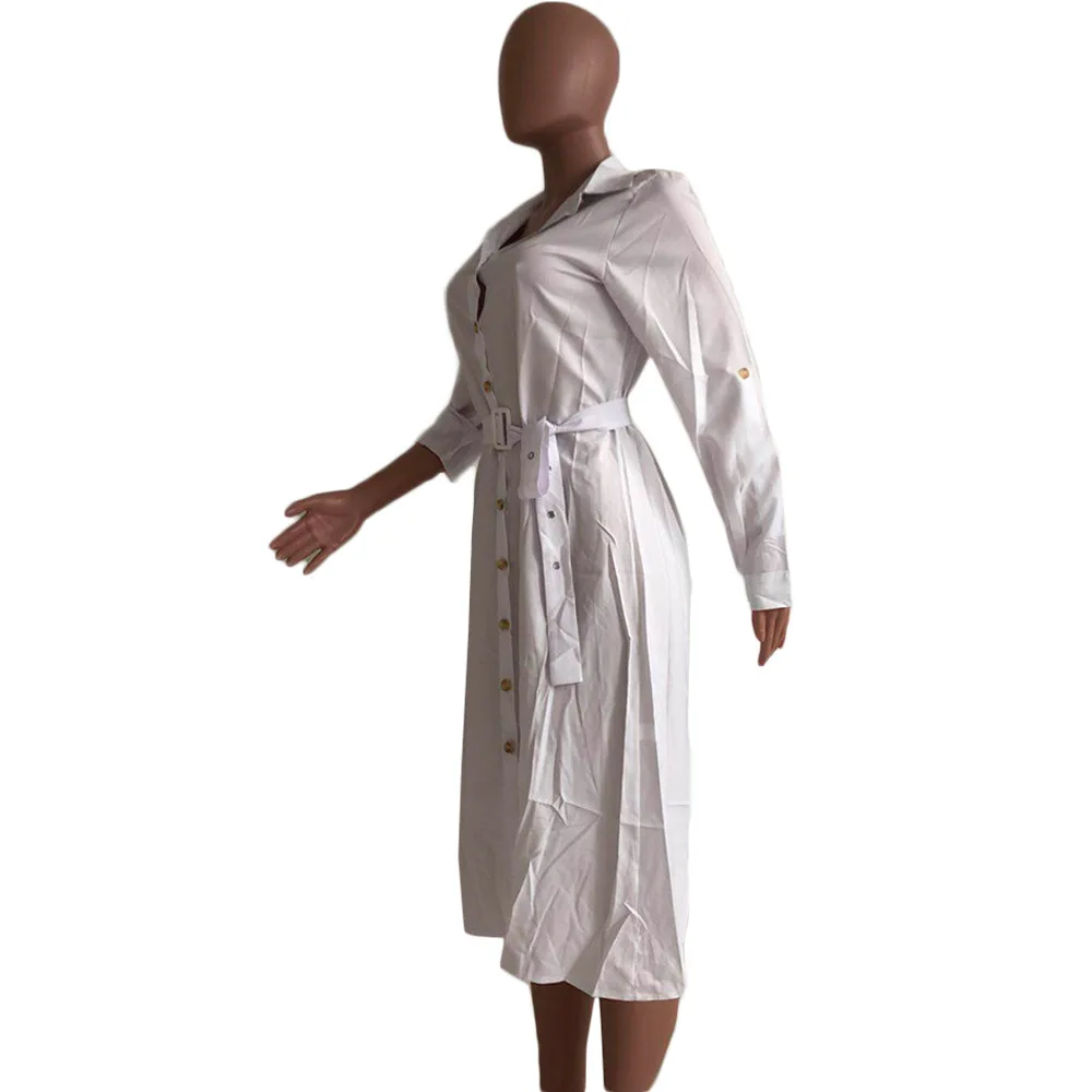 Vintage Solid Button Shirt Dress Women Elegant Turn-down Collar Long Sleeve Midi Women's Dress Casual Office Lady Dress Vestidos
Vintage Solid Button Shirt Dress Women Elegant Turn-down Collar Long Sleeve Midi Women's Dress Casual Office Lady Dress Vestidos