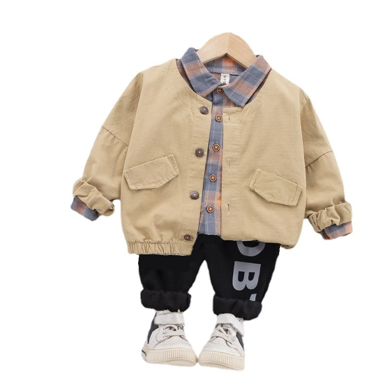 New Spring Autumn Baby Boys Clothes Suit Children Fashion Jacket Shirt Pants 3Pcs/Sets Toddler Casual Clothing Kids Tracksuits 
New Spring Autumn Baby Boys Clothes Suit Children Fashion Jacket Shirt Pants 3Pcs/Sets Toddler Casual Clothing Kids Tracksuits