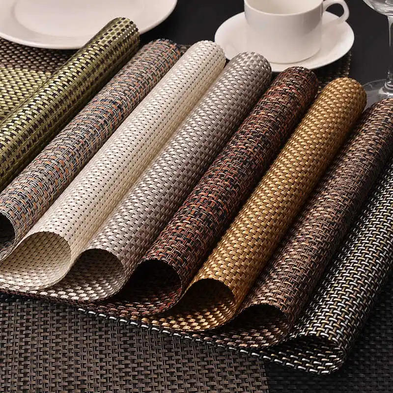 PVC Non-slip Placemat Heat Insulation Pad Waterproof Western Table Cloth Coaster Tableware Bowl Mat Kitchen Accessories
PVC Non-slip Placemat Heat Insulation Pad Waterproof Western Table Cloth Coaster Tableware Bowl Mat Kitchen Accessories