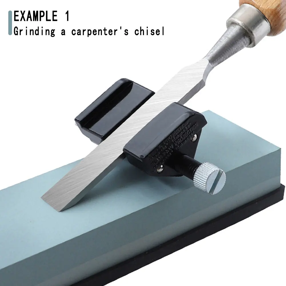 Honing Guide and Angle Tool Set - Chisel Sharpening Jig & Knife Sharpener Angle Tool Kit for Knives and Wood Chisels Clamping 
Honing Guide and Angle Tool Set - Chisel Sharpening Jig & Knife Sharpener Angle Tool Kit for Knives and Wood Chisels Clamping