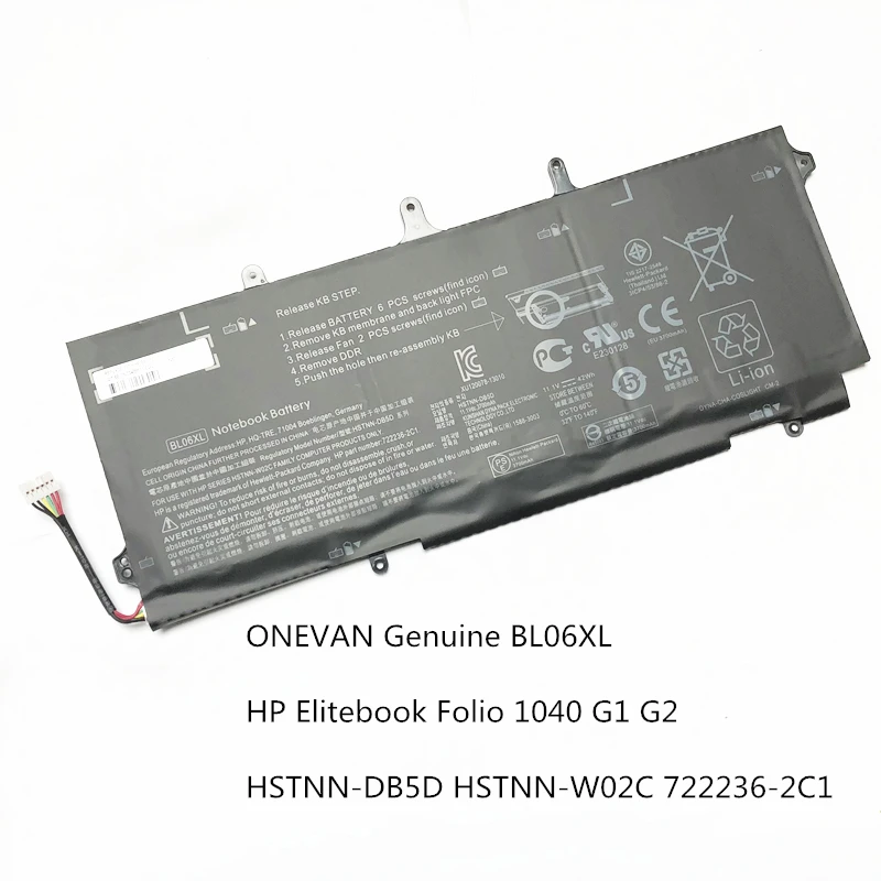 Новый BL06XL Аккумулятор для ноутбука HP Elitebook 1040 G0 G1 G2 HSTNN-DB5D 722297-001 722236-171 BL06042XL
Новый BL06XL Аккумулятор для ноутбука HP Elitebook 1040 G0 G1 G2 HSTNN-DB5D 722297-001 722236-171 BL06042XL