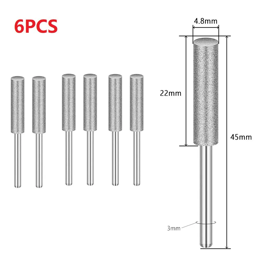 6PCS Diamond Coated Cylindrical Burr 4 4.8 5.5mm Chainsaw Sharpener Stone File Chain Saw Sharpening Carving Grinding Tools
6PCS Diamond Coated Cylindrical Burr 4 4.8 5.5mm Chainsaw Sharpener Stone File Chain Saw Sharpening Carving Grinding Tools