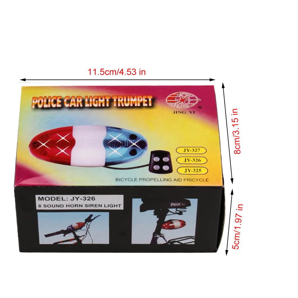 Bicycle 6 Flashing LED 4 Sounds Police Siren Trumpet Horn Bell Bike Rear Light For Taillight Waterproof MTB Road Bike
Bicycle 6 Flashing LED 4 Sounds Police Siren Trumpet Horn Bell Bike Rear Light For Taillight Waterproof MTB Road Bike