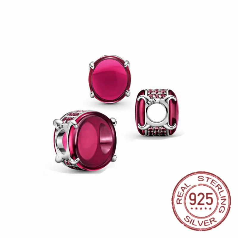 2021 New 925 Sterling Silver Beads Rose red zircon Charm Fit Original Pandora Bracelet Necklace Women Jewelry DIY Gift Friend
2021 New 925 Sterling Silver Beads Rose red zircon Charm Fit Original Pandora Bracelet Necklace Women Jewelry DIY Gift Friend