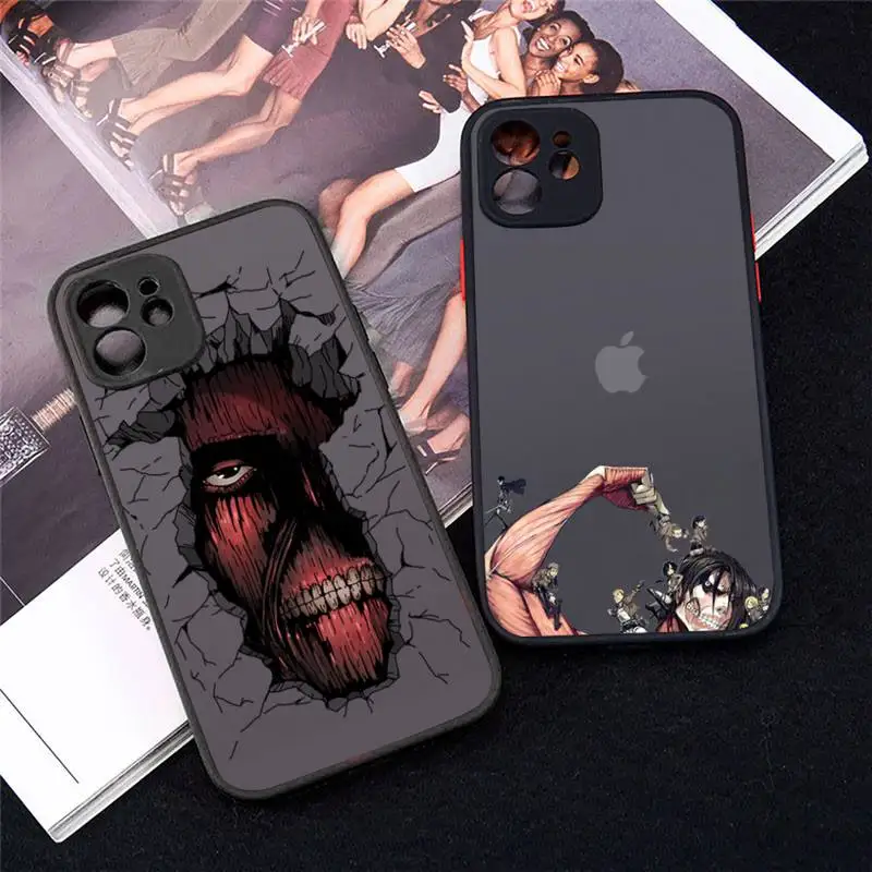 Attack on titan Phone Case For iPhone 12 11 Mini Pro XR XS Max 7 8 Plus X Matte transparent cover 
Attack on titan Phone Case For iPhone 12 11 Mini Pro XR XS Max 7 8 Plus X Matte transparent cover