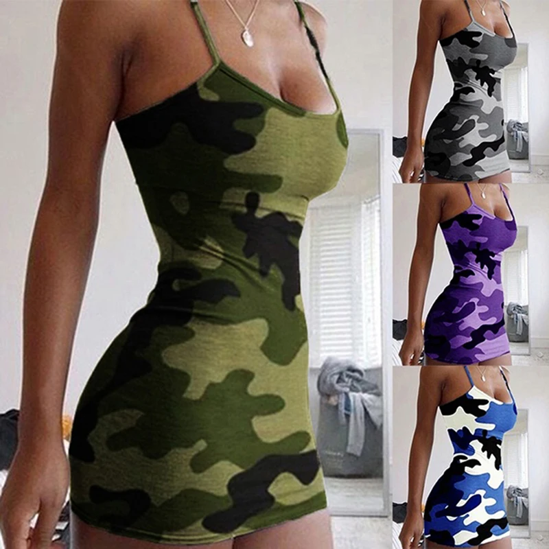 2020 New Summer Fashion Women Sexy Tank Camis Dress Slim Casual Camouflage Military O-Neck Print Splice Empire Mini Dresses Vest
2020 New Summer Fashion Women Sexy Tank Camis Dress Slim Casual Camouflage Military O-Neck Print Splice Empire Mini Dresses Vest