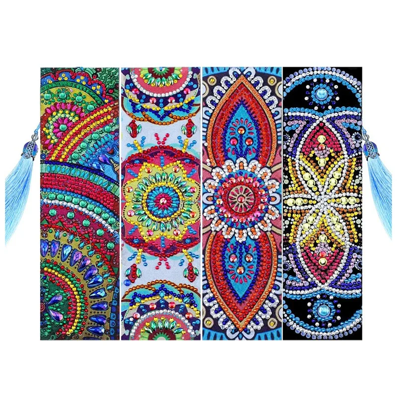 4Pcs 5D Diamond Bookmark DIY Painting Bookmark Leather Tassel Bookmark for DIY Making Arts Crafts Students Adults
4Pcs 5D Diamond Bookmark DIY Painting Bookmark Leather Tassel Bookmark for DIY Making Arts Crafts Students Adults