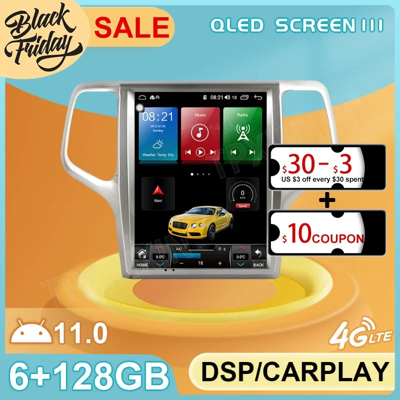 Android 11.0 128GB Tesla Style For Jeep Grand Cherokee 2008 + Car GPS Navigation Auto Radio Stereo Multimedia Player Head Unit
Android 11.0 128GB Tesla Style For Jeep Grand Cherokee 2008 + Car GPS Navigation Auto Radio Stereo Multimedia Player Head Unit