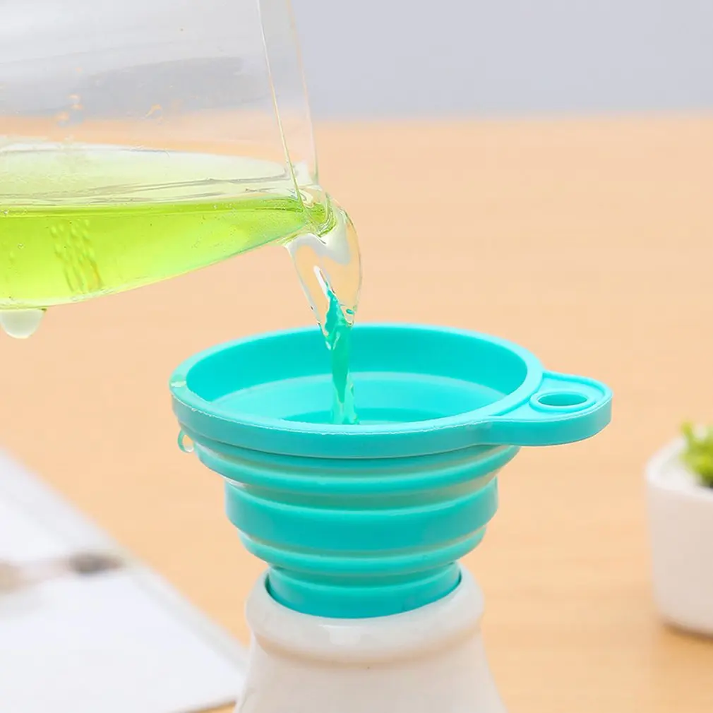 Portable Collapsible Silicone Safe Funnel Creative Household Items Candy Long Neck Funnel Silicone Folding Funnel
Portable Collapsible Silicone Safe Funnel Creative Household Items Candy Long Neck Funnel Silicone Folding Funnel