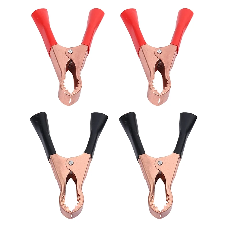2 Pair Copper Plated Insulated Car Battery Clips Alligator Clamps 50A Red Black
2 Pair Copper Plated Insulated Car Battery Clips Alligator Clamps 50A Red Black