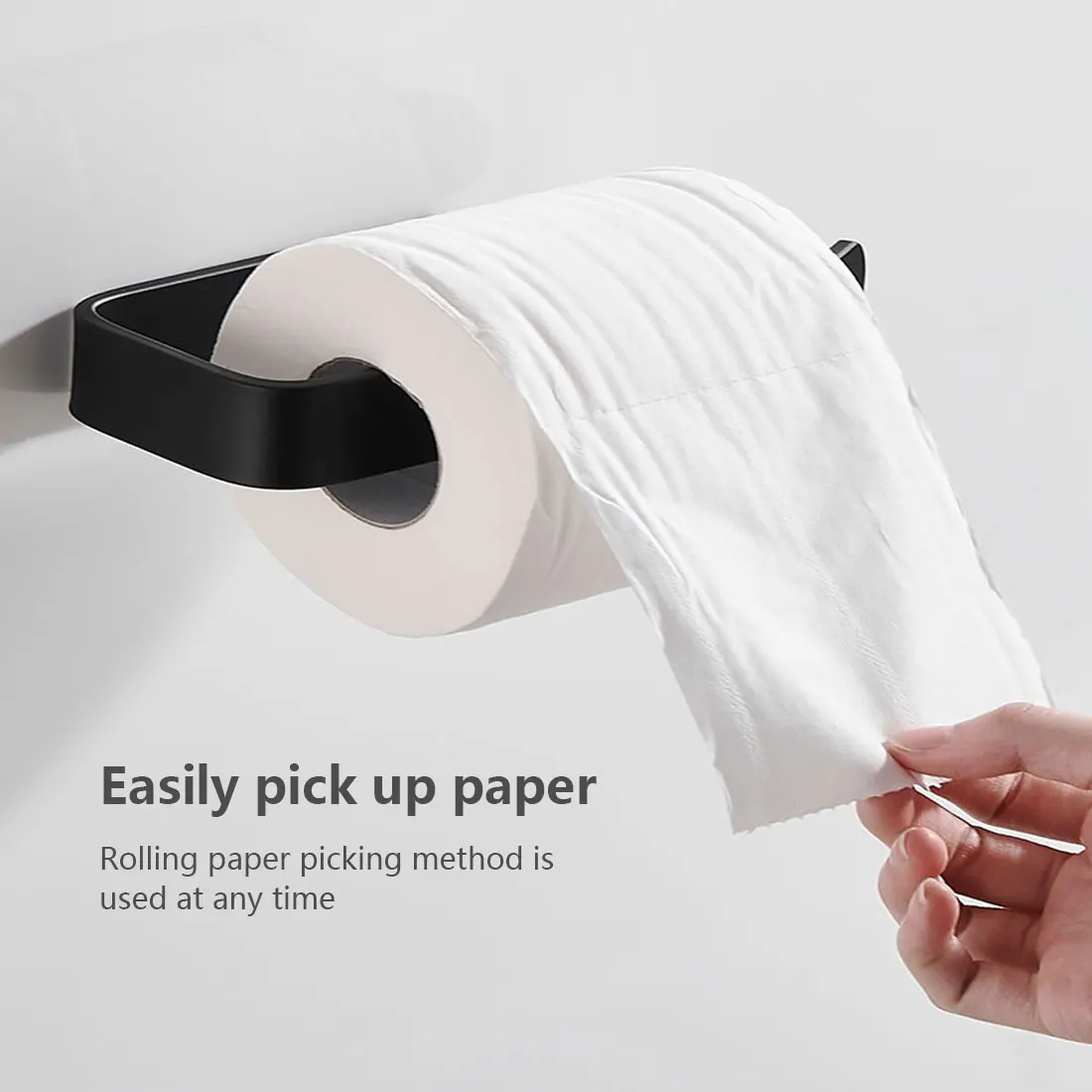 Bathroom Acrylic Toilet Roll Holder Self Adhesive Bathroom Tissue Paper Holder Black Finish Easy Installation no Screw Shelf
Bathroom Acrylic Toilet Roll Holder Self Adhesive Bathroom Tissue Paper Holder Black Finish Easy Installation no Screw Shelf