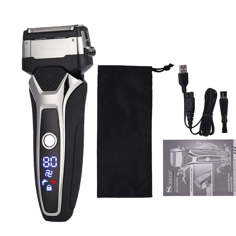 Аккумуляторная электрическая бритва, зарядка USB, нержавеющая сталь, тройное 3D плавающее лезвие 
Аккумуляторная электрическая бритва, зарядка USB, нержавеющая сталь, тройное 3D плавающее лезвие