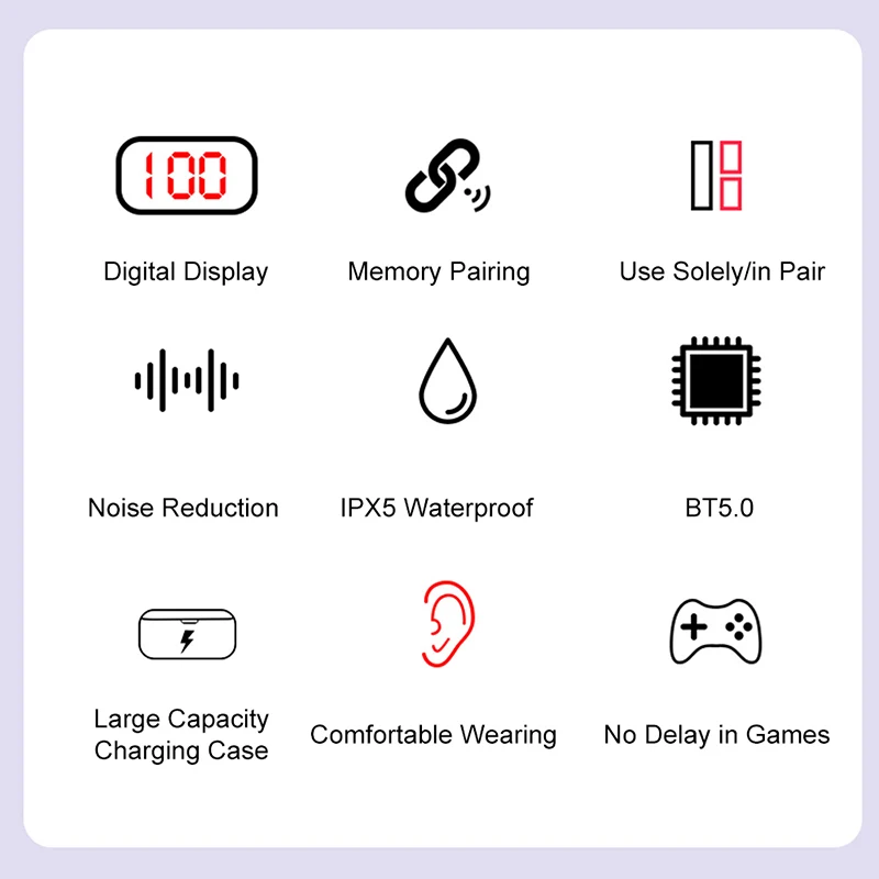TWS Bluetooth earbuds in-ear binaural DSP Graphene Wireless earphones 120 hours battery life gaming earphone for huawei xiaomi
TWS Bluetooth earbuds in-ear binaural DSP Graphene Wireless earphones 120 hours battery life gaming earphone for huawei xiaomi