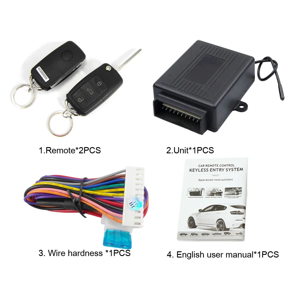 Remote Control Car Central Kit Door Locking Keyless Entry System Anti-Theft Device With Trunk Release Button LED Light 
Remote Control Car Central Kit Door Locking Keyless Entry System Anti-Theft Device With Trunk Release Button LED Light