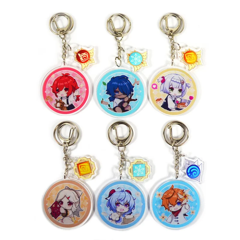 Anime Genshin Impact Ganyu Diluc Cosplay Key Chains Two-Sided Keychain Acrylic Cute Figure Bag Pendant Keyrings Gift For Fans
Anime Genshin Impact Ganyu Diluc Cosplay Key Chains Two-Sided Keychain Acrylic Cute Figure Bag Pendant Keyrings Gift For Fans