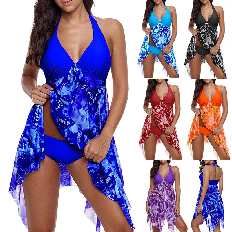 Women Summer Irregular Padded Swimwear Print Halter Swimming Dress Beach Wear Two Piece Swimsuit Bathing Suit Plus Size Tankini
Women Summer Irregular Padded Swimwear Print Halter Swimming Dress Beach Wear Two Piece Swimsuit Bathing Suit Plus Size Tankini